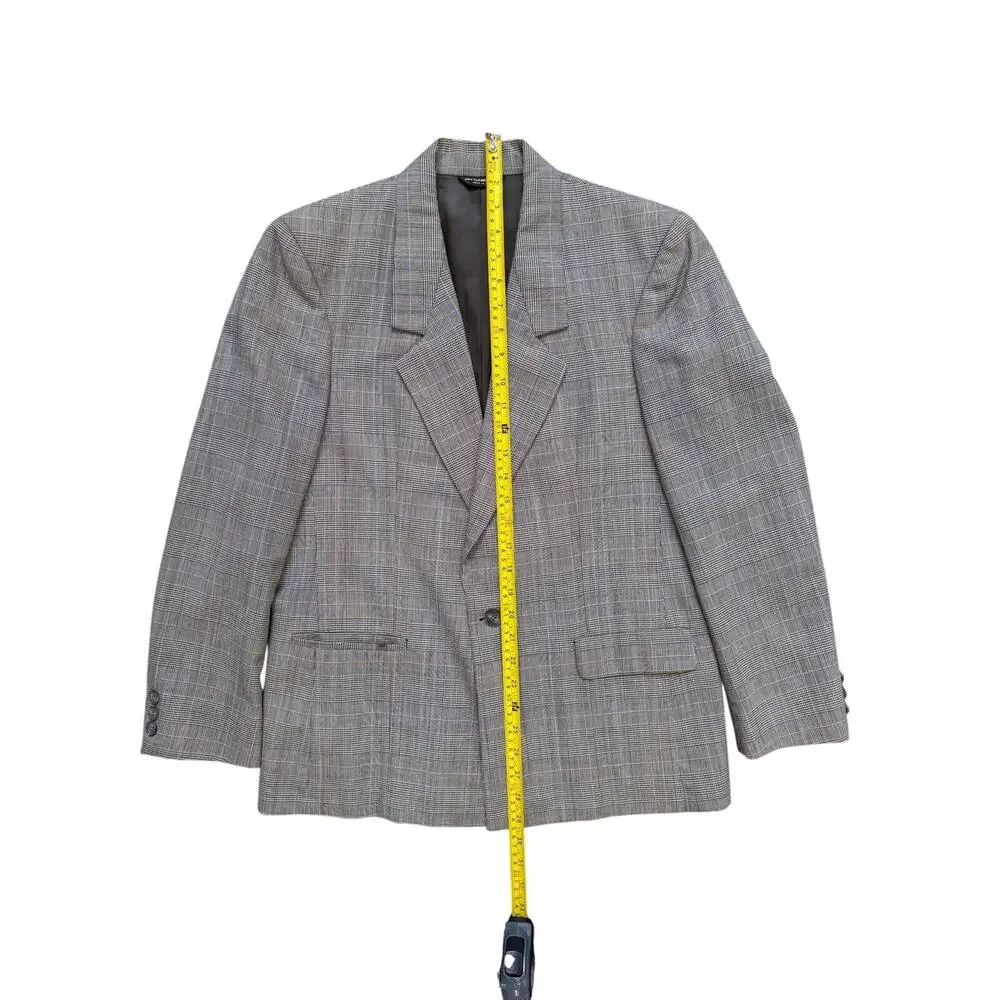 Vintage Jos. A Bank (Exec. Collection) Glen Plaid 100% Wool Blazer, Made in USA